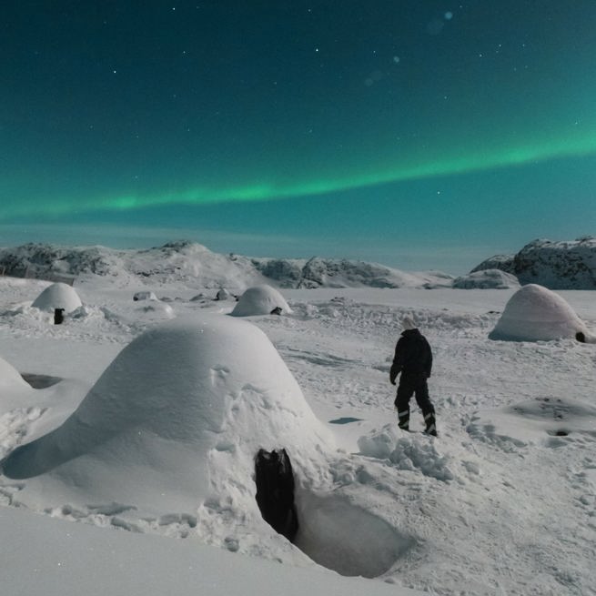 Iglo Logde Hotel Udendørs Nordlys