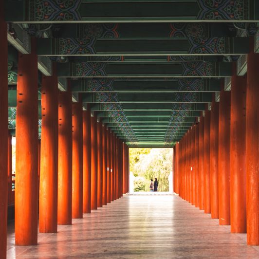 Sydkorea Gyeongju Woljeonggyo Broen Indefra