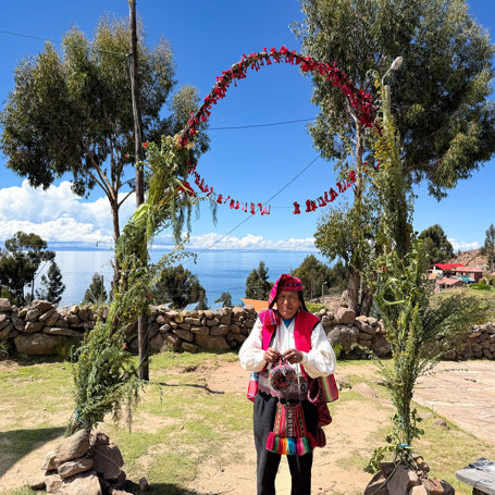 Peru Taquile Strikkende Maend (9)