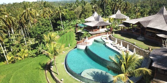 Puri Dajuma Terrace Eco Lodge Spa Bali Pool From East 1421X1066