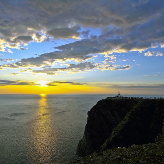 Nordkap i midnatssolen