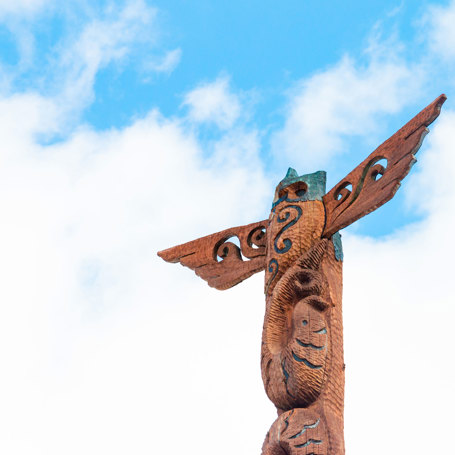 Hokkaido Akan Søen Ainu Landsby Totempæl Akan Cho