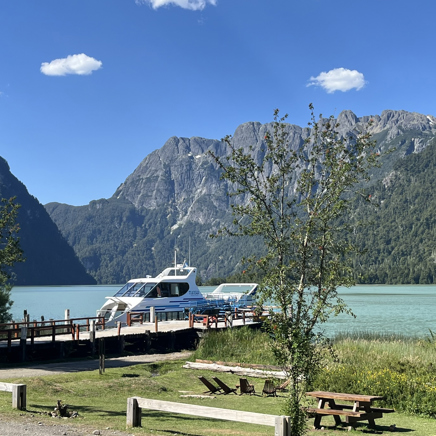 En af de helt store oplevelser på rejsen bliver en smuk 'lake crossing' mellem Chile og Argentina.