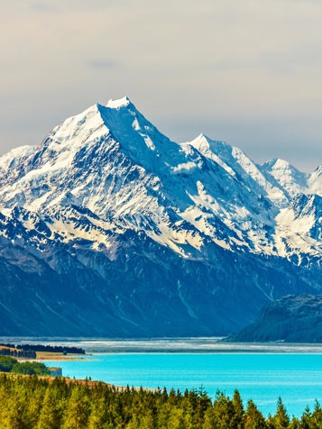 Vi har overvældende naturoplevelser ved Mount Cook...