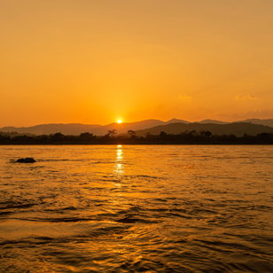 Chiang Khong Mekong Floden Solnedgang 2312480963