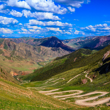 Road To Son Kul Lake Landskab