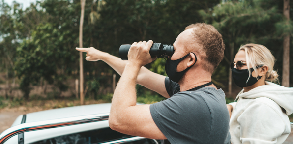 Hua Hin Kui Buri Nationalpark Par Kigger På Dyr