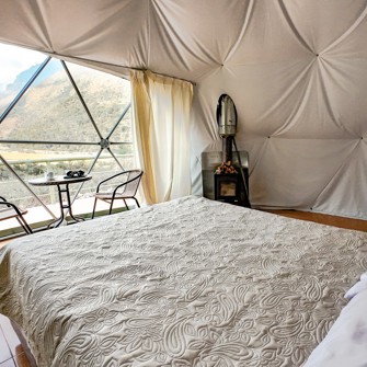 Peru Salkantay Dome Camp Interior Blanco