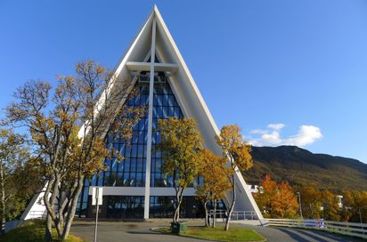 Norge Hurtigruten Sign Tromsø Ishavskatedralen