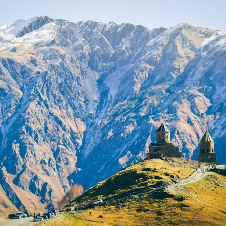 Stepantsminda Gergeti Georgien