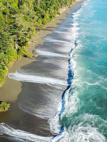 Costa Rica Osa Peninsula Cocovado National Park Aerial View Coastline