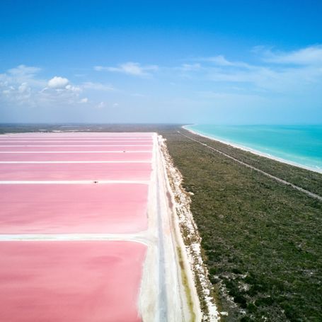 Mexico El Cuyo Las Coloradas Pink Lake