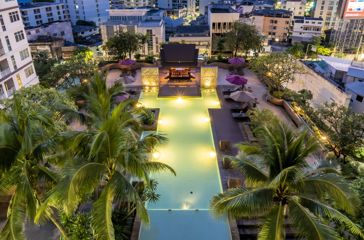 Thailand Bangkok Century Park Hotel Pool Evening