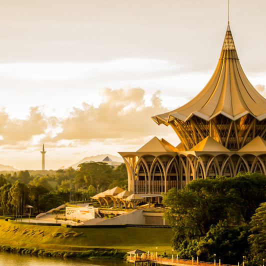 Borneo Kuching Solnedgang 01