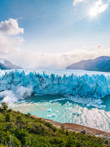 Næste stop i Patagonien er El Calafate, der byder på den imponerende Perito Moreno-gletsjer.