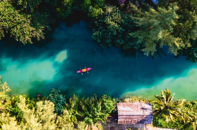 Koh Chang Kayaktur Par I Kayak Oppefra