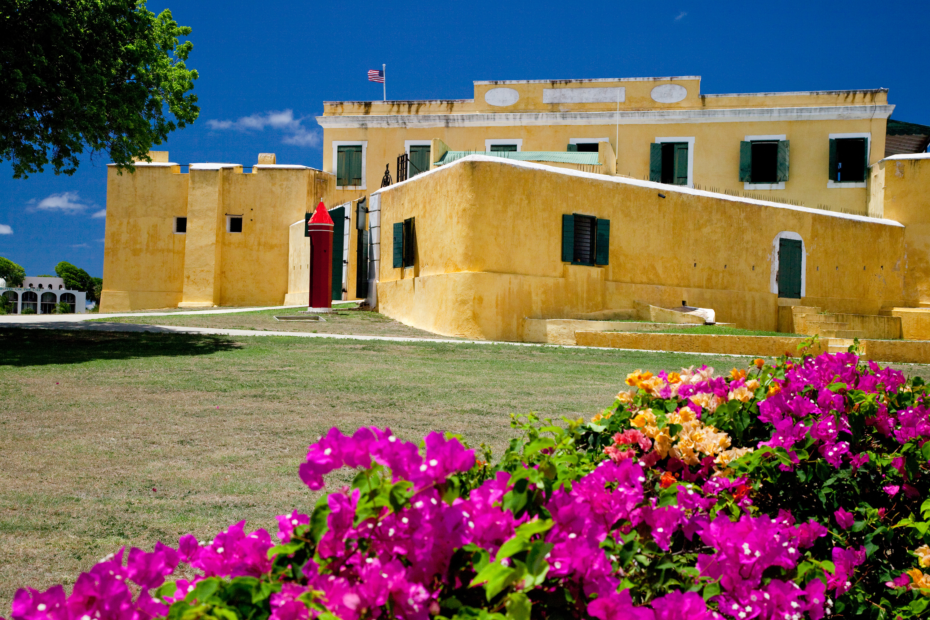 Det gule Fort Christiansværn i Christiansted
