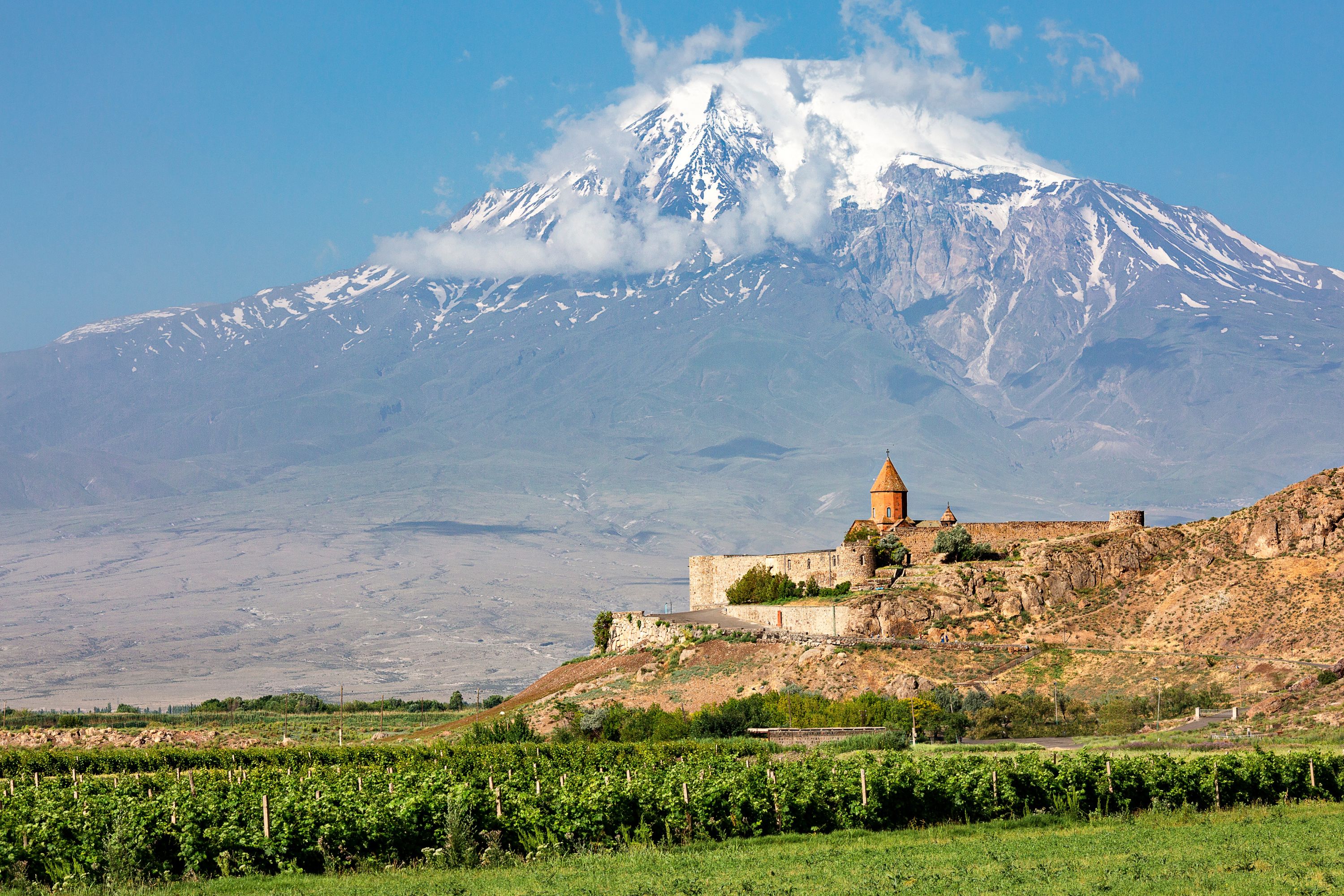 Armenia Khor Virap Church Mount Ararat In Background 2