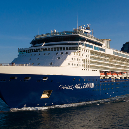 I Incheon udenfor Seoul tjekker vi ind på det skønne skib Celebrity Millennium.