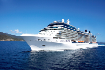 Dagen efter stiger vi ombord på Celebrity Eclipse.