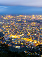 Hokkaido Sapporo Udsigt Fra Mount Moiwa Aften