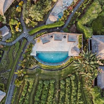 Bottom Pool And Rice Fields