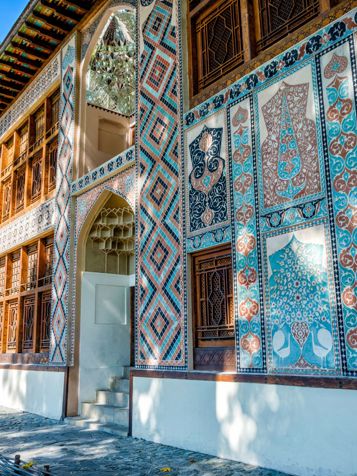 Azerbaijan Sheki Palace Of The Sheki Khans Colorful Xan Sarayi