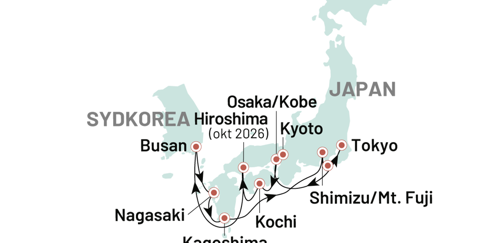 Krydstogter Japan Rundt 2026