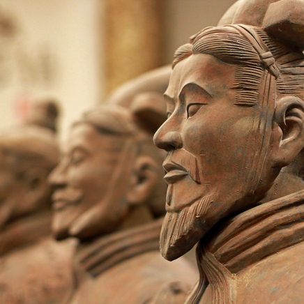 Rækker af soldater i Terrakottahæren i Xi´an