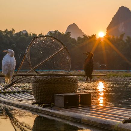 Vi bor i Xingping ved Li-floden