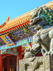 kina - beijing_loeve_statue_01