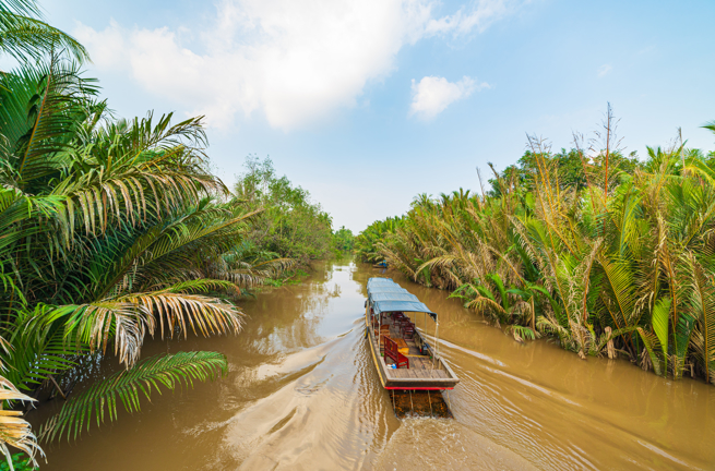 Bådtur I Mekongdeltaet